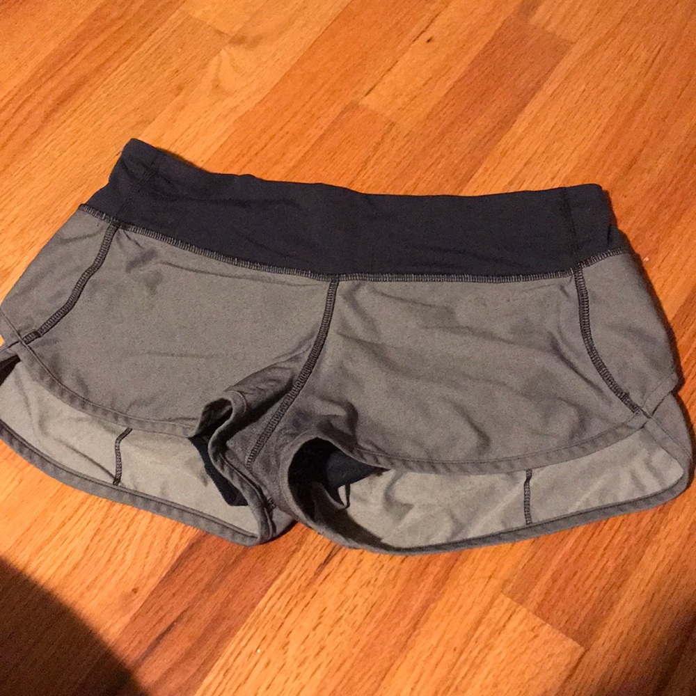 Gray lululemon athletic shorts